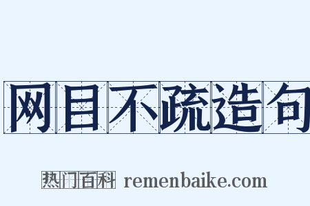 网目不疏造句是什么意思的图片